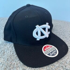Zephyr North Carolina Hat Cap Snapback Black‎ UNC Tar Heels Embroidered Logo Men